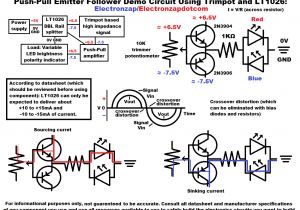 Led Load Resistor Wiring Diagram Npn Pnp Bjt Push Pull Emitter Follower Circuit Fragment Electronzap Led Load Resistor Wiring Diagram Npn Pnp Bjt Push Pull Emitter Follower Circuit Fragment Electronzap