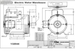 Leeson 3 Phase Motor Wiring Diagram 7 5hp 3450rpm 184t Frame 208 230 Volts Open Drip Leeson Electric