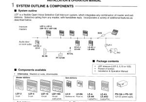 Lef 5 Wiring Diagram AiPhone Lef 5 Wiring Diagram Wiring Diagram