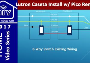 Leviton 3 Way Dimmer Switch Wiring Diagram Diy 3 Way Switch Lutron Caseta Wireless Dimmer Install with No