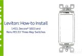 Leviton 3 Way Switch Wiring Diagram Decora Leviton Presents How to Install A Three Way Switch