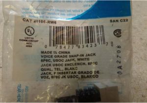 Leviton 41106 Rw6 Wiring Diagram Leviton 41106 Rw6 Voice Grade Quick Port Connector 0a2708