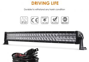 Light Bar Wiring Diagram High Beam Amazon Com Auxbeam 32 180w Curved Led Light Bar 5d Lens 18000lm