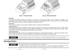 Lighting Contactor Wiring Diagram Bul 500lg Lighting Contactor Mechanically and Electrically Held