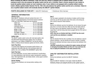 Mallory Ignition Coil Wiring Diagram Mallory Unilite Distributor Installation Instructions