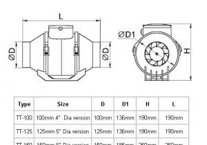 Manrose Fan Wiring Diagram Tt Series Mixed Flow Duct Extractor Fan 100mm 4 Dia Timer Amazon