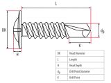 Milwaukee 4203 Wiring Diagram 4 2mm X 32mm Low Profile Ph2 Wafer Head Self Drilling Tek Screws Bzp