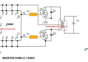 Mosfet Wiring Diagram Dc to Ac Inverter with Ic Cd4047 Circuit Diagram Wiring Diagram