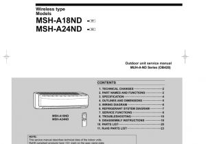 Motor Winding thermistor Wiring Diagram Msh A18nd Msh A24nd Manualzz Com