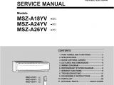 Motor Winding thermistor Wiring Diagram Service Manual Msz A18yv Msz A24yv Msz A26yv Manualzz Com
