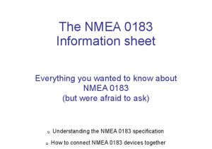 Nmea 0183 Wiring Diagram the Nmea 0183 Information Sheet Personal Computers Usb