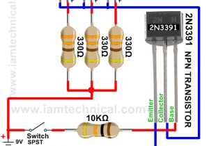 Npn Wiring Diagram Npn Transistor 2n3391 as A Switch Iamtechnical Com Npn