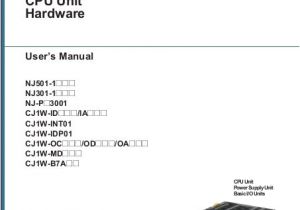 Omron Xw2b 40g5 Wiring Diagram Nj Series Cpu Unit Hardware User S Manual