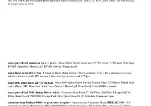 Onan Quiet Diesel 7500 Wiring Diagram Onan 8000 Quiet Diesel Generator Service Manual Onan Quiet Diesel 7500 Wiring Diagram Onan 8000 Quiet Diesel Generator Service Manual