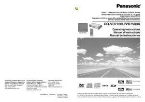 Panasonic Cq C1300u Wiring Diagram Cq Vd7700u Panasonic Car In Dash 7 Inch Lcd Monitor Tv Dvd Sd