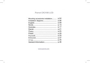 Parrot Ck3100 Lcd Wiring Diagram Parrot Ck3102 Bluetooth Car Kit Hands Free User Manual