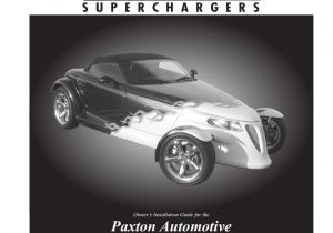 Paxton Switch 2 Wiring Diagram Plymouth Prowler Paxton Superchargers Manualzz Com