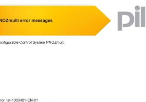 Pilz Pnoz S3 Wiring Diagram Pnozmulti Error Messages Configurable Control System Pnozmulti