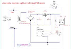 Pir Sensor Light Wiring Diagram Automatic Staircase Light Circuit Wiring Diagram Centre