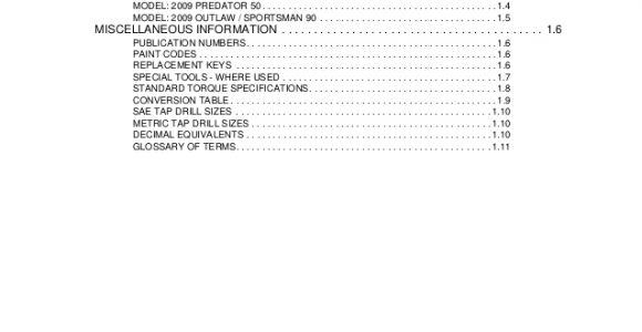 Polaris Outlaw 50 Wiring Diagram 2009 Polaris Outlaw 50 Service Repair Manual