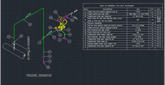 Pressure Transmitter Wiring Diagram Pressure Transmitter Cad Block and Typical Drawing for Designers