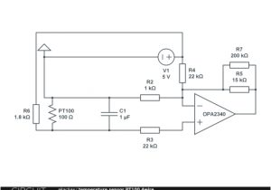 Pt100 Temperature Sensor Wiring Diagram Temperature Sensor Pt100 4wire Circuitlab