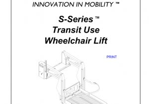 Ricon Lift Wiring Diagram S Series Transit Use Wheelchair Lift