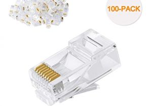 Rj45 Male Connector Wiring Diagram Amazon Com Cat6 Rj45 Ends Cablecreation 50 Pack Cat6 Connector