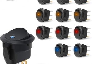 Round Rocker Switch Wiring Diagram Nilight 90013l 12pcs Round toggle Led Switch 12v Car Truck Rocker On Off Control Blue Green Yellow Red 2 Years Warranty
