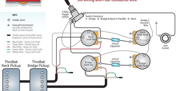 Seymourduncan Com Support Wiring Diagrams Throbak 4 Conductor 50 S Style Humbucker Guitar Pickup Wiring