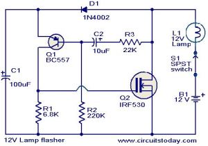 Signal Light Flasher Wiring Diagram 12v Flasher Wiring Diagram Wiring Diagram Inside