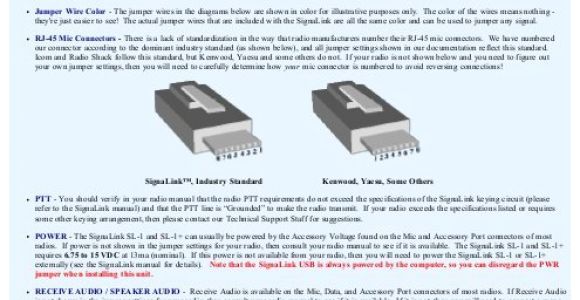 Signalink Wiring Diagram Signalink Jumper Settings Wiring Information Pdf N3ujj