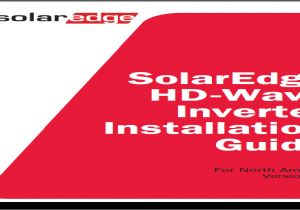 Solaredge Wiring Diagram Hd Wave Inverter Installation Guide Na solaredge Inverter Must Be