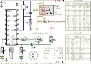 Solid State Timer Wiring Diagram 24 Hour Timer Circuit with the 4060b Cmos Ic Battery Charger In