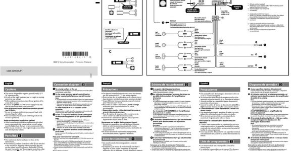 Sony Cdx G1200u Wiring Diagram sony Stereo Wiring Diagram Wiring Diagram Database