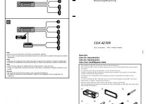 Sony Cdx Gt930ui Wiring Diagram sony Cdx 4270r Manuale D istruzioni Pdf Manualsmania