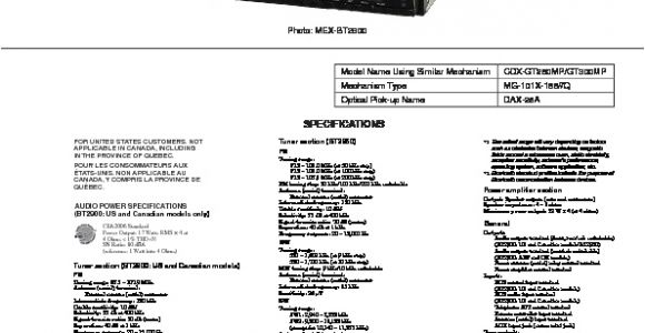 Sony Mex Bt2900 Wiring Diagram sony Car Audio Service Manuals Page 19