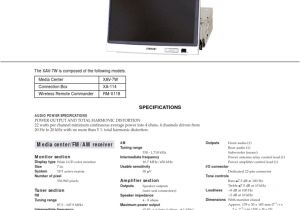 Sony Xav 63 Wiring Diagram sony Xav 7w Service Manual and Schematic Loudspeaker Electrical