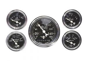 Stewart Warner Fuel Gauge Wiring Diagram Stewart Warner 82229 Wings Five Gauge Set Electric Black Face