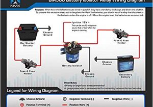 Stinger isolator Wiring Diagram Amazon Com Nvx 500 Amp Mobile Audio Relay Battery isolator Bir500