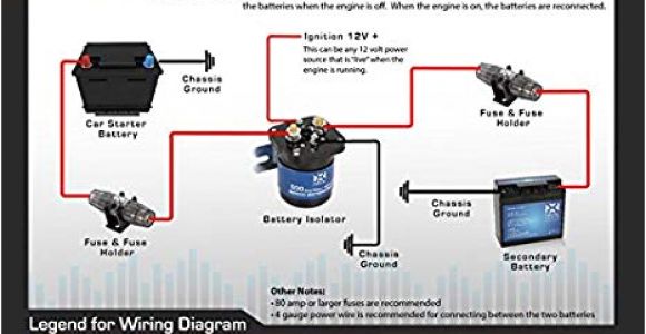 Stinger isolator Wiring Diagram Amazon Com Nvx 500 Amp Mobile Audio Relay Battery isolator Bir500