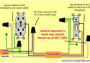 Switched Outlet Wiring Diagram Switch to Receptacle Wiring Diagram Fresh Light Fixture Wiring