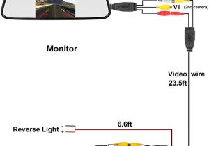 Tft Reversing Camera Wiring Diagram Leekooluu Reverse Rear View Camera and Mirror Monitor Kit Only Wire Single Power Rear View Full Time View Optional for Car Truck with 7 Led Night