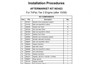 Thermo King Alternator Wiring Diagram Tripaca Compressor Alternator Bracket Kit Installation Procedures
