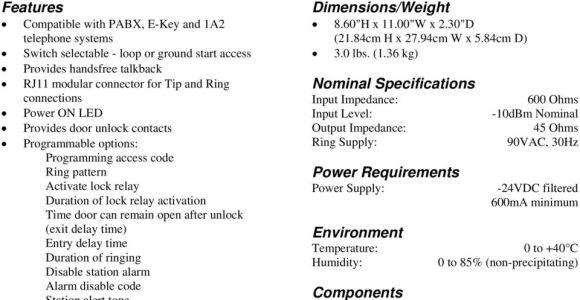Valcom V 9970 Wiring Diagram V 2901a Universal Door Answering System Pdf Free Download
