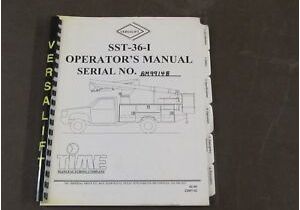 Versalift Wiring Diagram Versalift Sst 36 I Operator S Manual 22007 02 Ebay Versalift Wiring Diagram Versalift Sst 36 I Operator S Manual 22007 02 Ebay