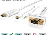 Vga Wall Plate Wiring Diagram Amazon Com Hdmi to Vga 10ft Cable Adapter with sound Foinnex Active