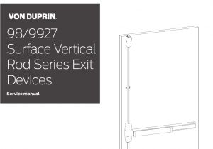 Von Duprin Chexit Wiring Diagram Von Duprin 98 9927 Surface Vertical Rod Exit Device 108731