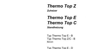 Webasto thermo top C Wiring Diagram thermo top Z thermo top E thermo top C Wasserheizgerate Manualzz Com