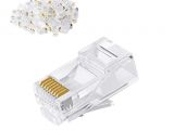 Wire Diagram for Cat5e Rj45 Connectors Cablecreation Cat6 Rj45 Ends 100 Pack Cat6 Connector Cat6a Cat5e Rj45 Connector Ethernet Cable Crimp Connectors Utp Network Plug for solid Wire